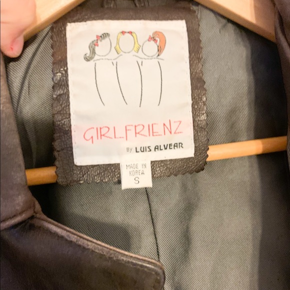 Girlfrienz Luis Alvear Brown Leather Button Jacket-Small - Picture 10 of 10